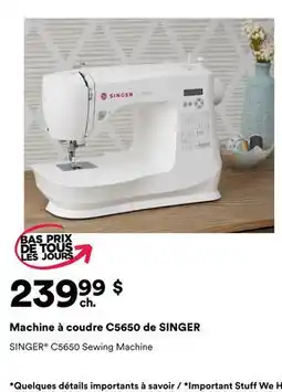 Michaels Machine à coudre C5650 de SINGER offer