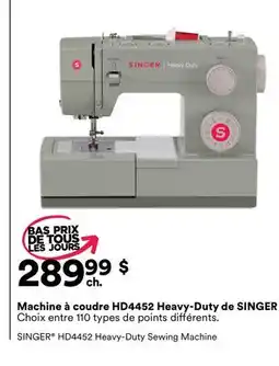 Michaels Machine à coudre HD4452 Heavy-Duty de SINGER offer