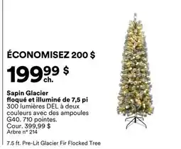Michaels Sapin Glacier floqué et illuminé de 7,5 pi offer