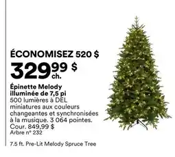 Michaels Épinette Melody illuminée de 7,5 pi offer
