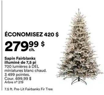 Michaels Sapin Fairblanks illuminé de 7,5 pi offer