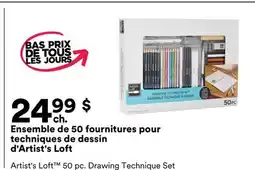 Michaels Ensemble de 50 fournitures pour techniques de dessin d'Artist's Loft offer