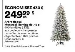 Michaels Arbre floqué Montréal illuminé de 7,5 pi offer