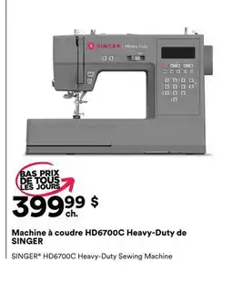 Michaels Machine à coudre HD6700C Heavy-Duty de SINGER offer