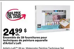 Michaels Ensemble de 39 fournitures pour techniques de peinture aquarelle d'Artist's Loft offer