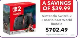 GameStop Nintendo Switch 2 + Mario Kart World offer