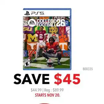GameStop COLLEGE FOOTBALL 26 offer