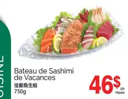 T&T Supermarket BATEAU DE SASHIMI DE VACANCES, 750g offer