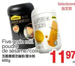 T&T Supermarket FIVE GRAIN MILL POWER POUDRE DE SÉSAME/COIX, 600g offer
