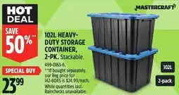 Canadian Tire 102L Heavy- duty storage container offer