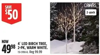 Canadian Tire Led birch tree, 2-pk, warm white offer