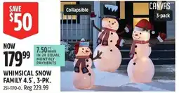 Canadian Tire Whimsical snow family offer