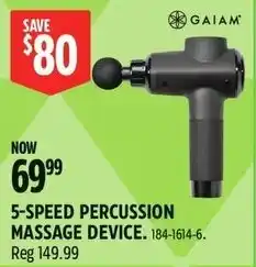 Canadian Tire 5-speed percussion massage device offer