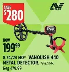 Canadian Tire 8.34/24 mo vanquish 440 metal detector offer
