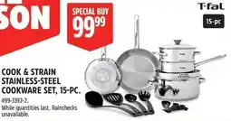 Canadian Tire T-fal cook & strain stainless-steel cookware set offer