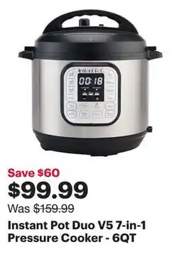 Best Buy Instant Pot Duo V5 7-in-1 Pressure Cooker - 6QT offer