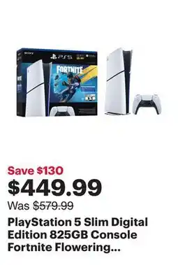Best Buy PlayStation 5 Slim Digital Edition 825GB Console Fortnite Flowering Chaos Bundle offer