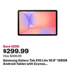 Best Buy Samsung Galaxy Tab S10 Lite 10.9 128GB Android Tablet with Exynos 1380 Processor - Grey offer