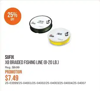Sail X8 Braided Fishing Line (8-20 lb.) offer