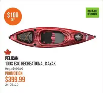 Sail 100X Exo Recreational Kayak offer