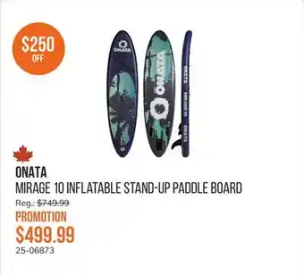 Sail Mirage 10 Inflatable Stand-up Paddle Board offer