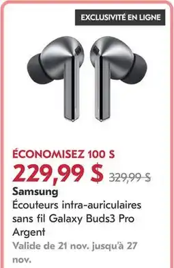 Pharmaprix Écouteurs intra-auriculaires sans fil Galaxy Buds3 Pro Argent offer