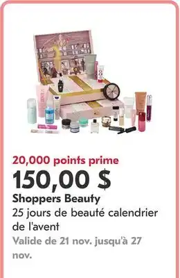 Pharmaprix 25 jours de beauté calendrier de l'avent offer