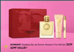 Shoppers Drug Mart BURBERRY Goddess Eau de Parfum Women's Trio Gift Set offer