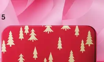 Shoppers Drug Mart Gift Card Tin - Burgundy with Gold Trees offer