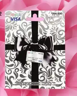 Shoppers Drug Mart JOKER VISA RIBBON Gift Card offer