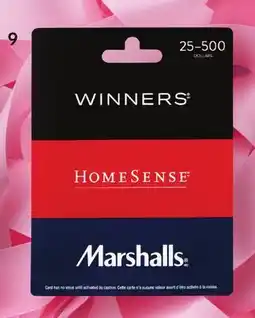 Shoppers Drug Mart TJX Tribrand Gift Card offer