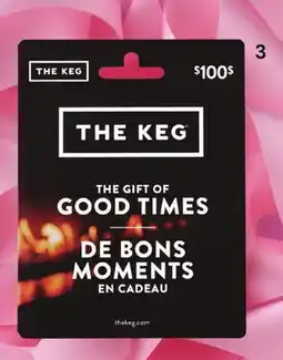 Shoppers Drug Mart THE KEG Gift Card³ offer