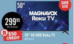 The Brick Magnavox 50 4K Ultra HD Roku Smart TV offer