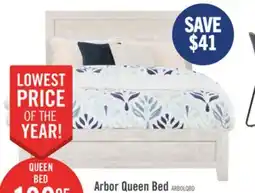 The Brick Arbor Panel Bed, Driftwood White - Queen Size offer