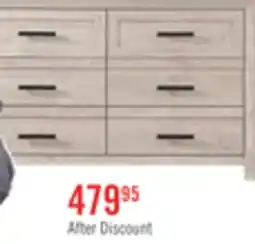 The Brick Lark Bedroom 6-Drawer Dresser, 58W x 35H - Rustic White offer
