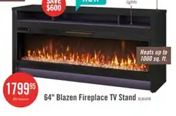The Brick Blazen 64 Electric Fireplace TV Stand with Storage for TVs up to 70 - Black offer