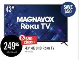 The Brick Magnavox 43 4K Ultra HD Roku Smart TV offer