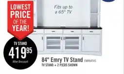 The Brick Emry 84 TV Stand with Storage and Cable Management for TVs up to 90- White offer