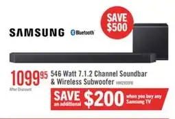 The Brick SAMSUNG HW-Q900F 7.1.2 Channel Soundbar with Wireless Subwoofer (HW-Q900F/ZC) offer