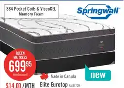 The Brick Springwall Elite Eurotop Queen Mattress offer