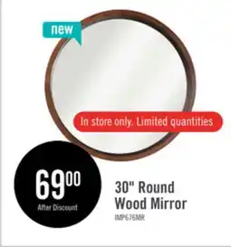 The Brick 30 Round Wood Mirror offer