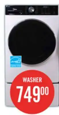 The Brick Midea 5.2 Cu. Ft. Front-Load High-Efficiency Washer - White - Stackable - MLH52N4AWW offer