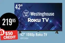 The Brick Westinghouse 42 1080P Roku Smart TV offer