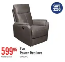The Brick Eva 29.5 Faux Suede Power Reclining Chair - Dark Grey offer