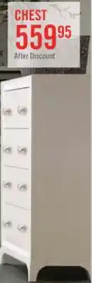 The Brick Halo Bedroom Chest of Drawers with LED Light, 4-Drawer, 32W x 48H, Glam - White offer