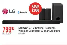 The Brick LG S90TR Home Theatre Soundbar with Dolby Atmos and Rear Speakers (S90TR.DCANLLK) offer