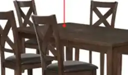 The Brick Talia 7pc Dining Set with Table & 6 Chairs, 60-78W Extension - Brown offer