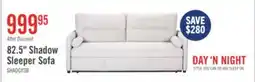 The Brick Shadow 82.5 Linen-Look Fabric Sleeper Sofa with Storage and Two Armrest Pillows - Grey offer