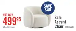 The Brick Solo 31.1 Sherpa Fabric Curved Accent Chair - Ice Cream offer