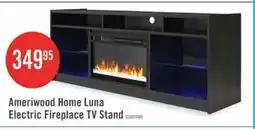 The Brick Ameriwood Home Luna Electric Fireplace TV Stand for TVs up to 65 - Black Oak offer